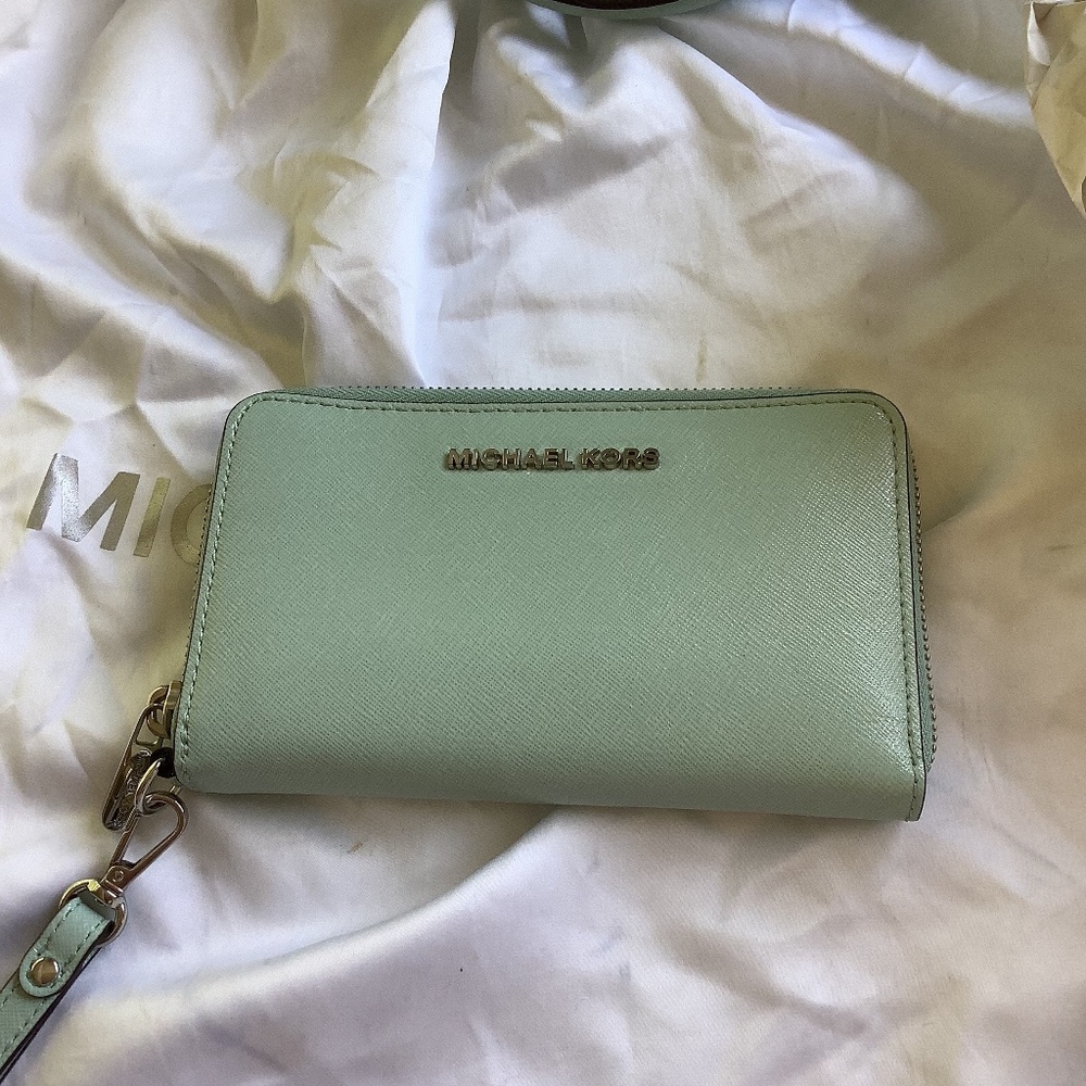 Michael Kors wristlet wallet.